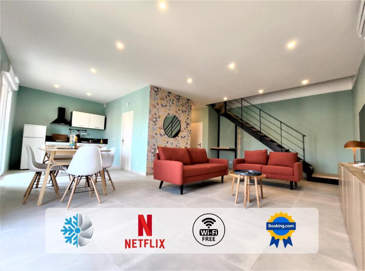 Colormix 3 Etoiles - 95M2 Plein Centre - Ensoleille Climatise Apartman Mèze Kültér fotó